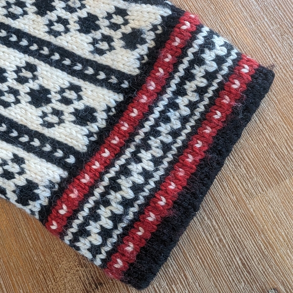 Black Canyon Canadian Wool Sweater L Nordic Boxy Ski Fair Isle Snowflake size L - Picture 9 of 12